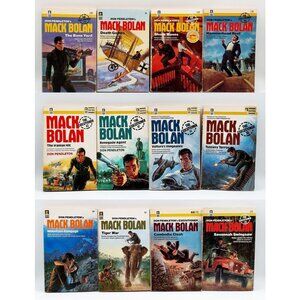 Lot of 12 The Executioner Mack Bolan Don Pendleton 1980s US vintage paperbacks